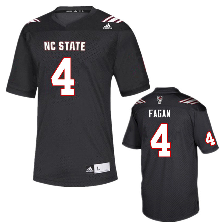 Men #4 Cyrus Fagan NC State Wolfpack College Football Jerseys Sale-Black